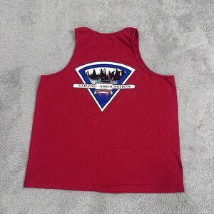 Vintage 90s Towncraft Tank Top XL Red Sailing Association Sleeveless Tee USA
